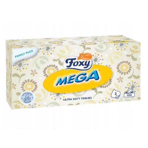 Chusteczki uniwersalne FOXY MEGA box 2w 200x Chusteczki uniwersalne FOXY MEGA box 2w 200x