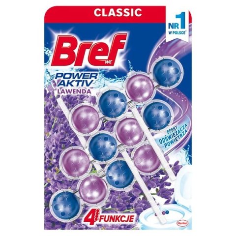 Kostka do WC BREF kulki 3x50g. LAVENDER Lawenda Kostka do WC BREF kulki 3x50g. LAVENDER Lawenda