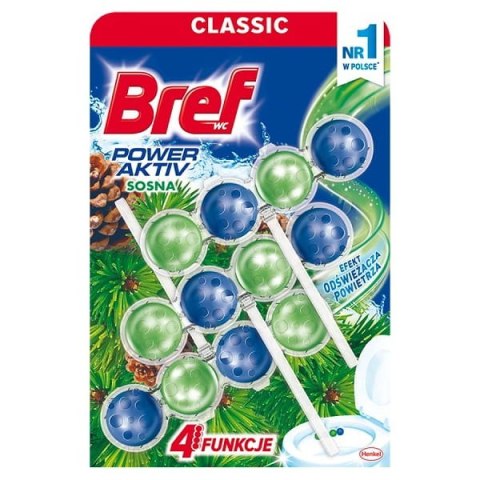 Kostka do WC BREF kulki 3x50g. PINE Leśny Kostka do WC BREF kulki 3x50g. PINE Leśny