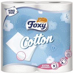 Papier toaletowy FOXY Cotton pięciowarsstwowy (4szt.)