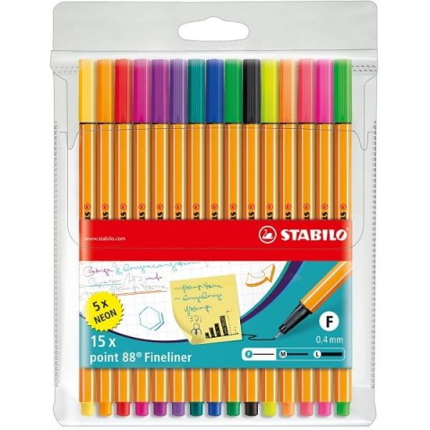 Cienkopis STABILO Point 88 komplet (15szt.) Cienkopis STABILO Point 88 komplet (15szt.)