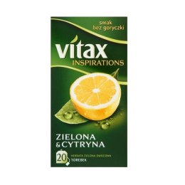 Herbata VITAX Inspirations zielona z cytryną 20x2g