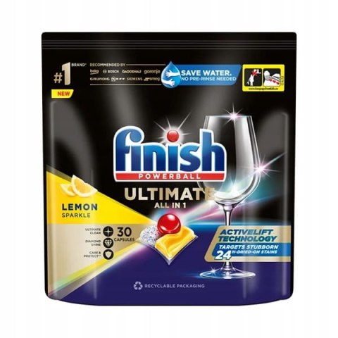 Kapsułki do zmywarki FINISH ULTIMATE Lemon 30x Kapsułki do zmywarki FINISH ULTIMATE Lemon 30x