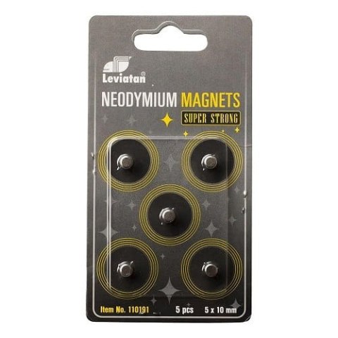 Magnesy neodymowe super mocne (5szt)