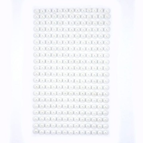 Perełki samoprzylepne 6mm 260szt off white