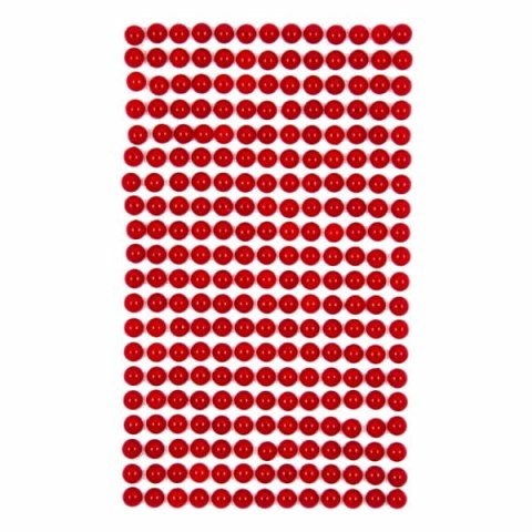 Perełki samoprzylepne 6mm 260szt red Perełki samoprzylepne 6mm 260szt red