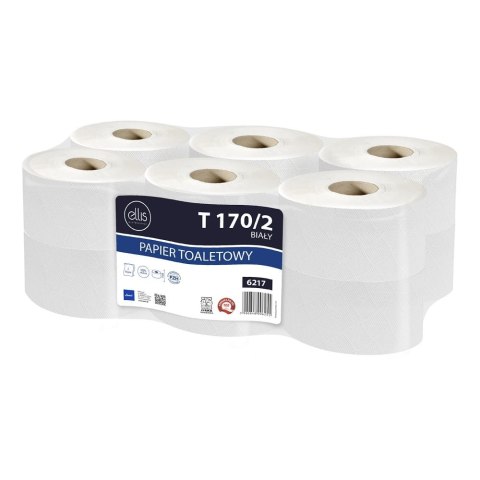Papier toal. ELLIS Prof. Jumbo 160m. (12x) biały Papier toal. ELLIS Prof. Jumbo 160m. (12x) biały