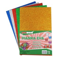 Pianka EVA brokat mix kolor 21x30cm 5szt