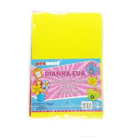 Pianka EVA standart mix kolorów 21x30cm 10szt Pianka EVA standart mix kolorów 21x30cm 10szt