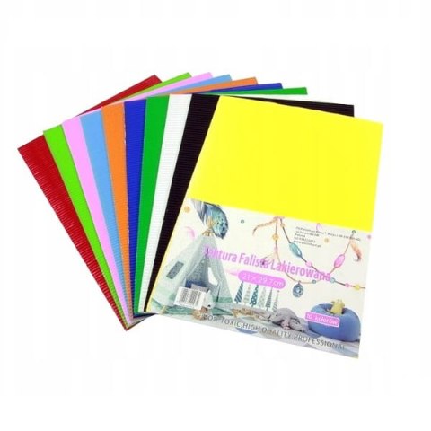 Tektura falista lakierowana A4 mix/10szt Tektura falista lakierowana A4 mix/10szt