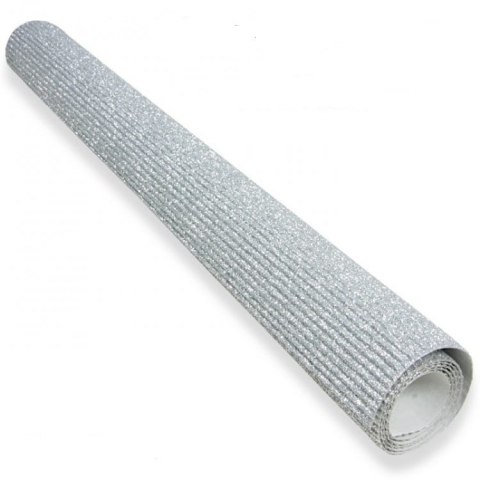 Tektura falista w rolce srebrna 50x70cm Tektura falista w rolce srebrna 50x70cm