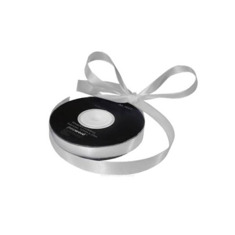 Wstążka satynowa 12mm/25mb srebrna szara Wstążka satynowa 12mm/25mb srebrna szara