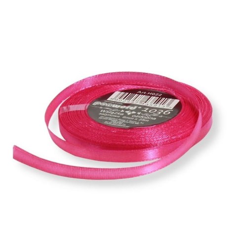 Wstążka satynowa 6mm/25mb jaskrawo rózowa 1036 Wstążka satynowa 6mm/25mb jaskrawo rózowa 1036