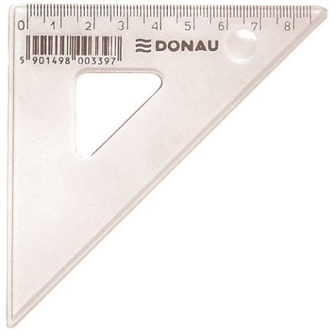 Ekierka DONAU 10cm 45 stopni Ekierka DONAU 10cm 45 stopni