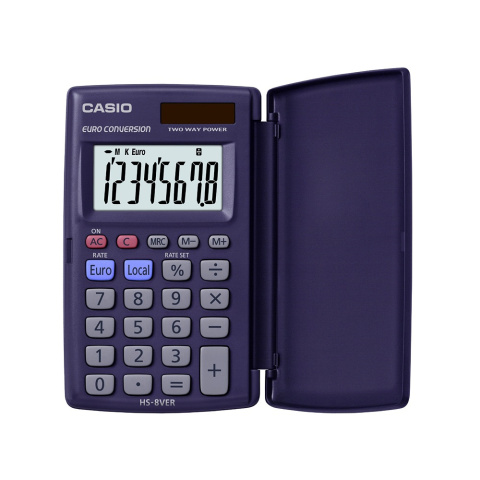 Kalkulator kieszonkowy CASIO HS-8VER z klapką Kalkulator kieszonkowy CASIO HS-8VER z klapką