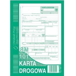 Karta drogowa A5 sam.osobowego SM101