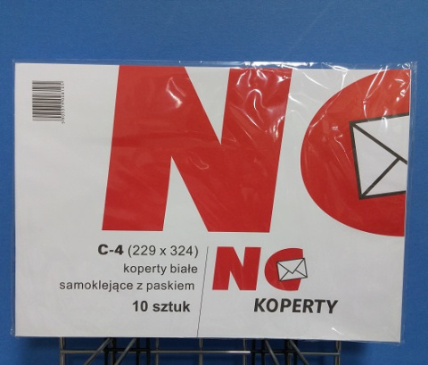 Koperta C4 HK biała foliowana (10szt) Koperta C4 HK biała foliowana (10szt)
