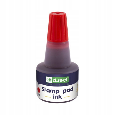 Tusz do stempli gumowych d.Rect czerwony 30ml. Tusz do stempli gumowych d.Rect czerwony 30ml.