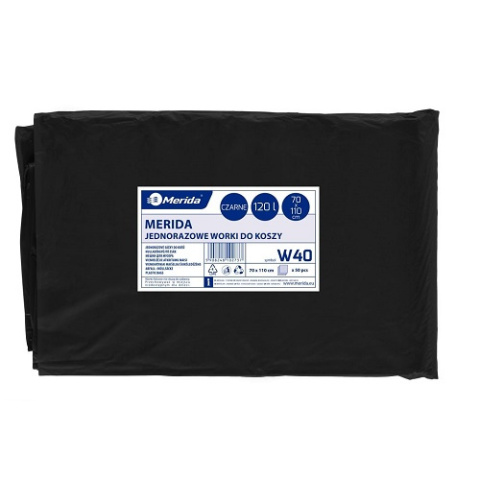 Worek MERIDA 120L. 70x110 opk/50szt. LDP czarny Worek MERIDA 120L. 70x110 opk/50szt. LDP czarny